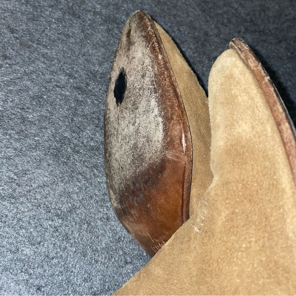 Golden Goose Sunset Suede Cowboy Boots Booties Camel Suede 38 8 - Picture 10 of 12